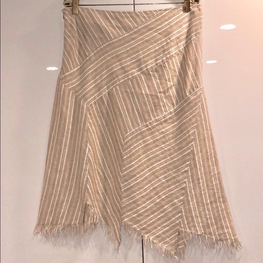 BCBGMaxAzria Asymmetrical Linen Skirt - Picture 4 of 5